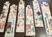 Lot 6 Junk Journal Gift Tags Vintage Ephemera Card Bling Scrapbook Craft Supply