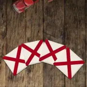 Alabama State Flag | Drink Coaster Set