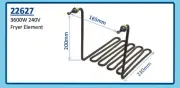 MOFFAT FRYER ELEMENT P/N 22627 3600W 240V