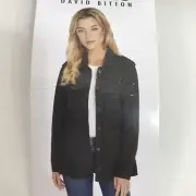 Buffalo by David Bitton Women's Black Utility Jacket Military Large New NWT