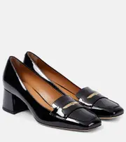 [Tod's] Tod's 50 patent leather loafer pumps AU 9 black