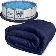 Shop Square Precut 12-Foot Round White Pool Liner Pad for 12' Above Ground Swimming Pools - Puncture Prevention Extends Liner Life, Durable Eco-Friendly Geotextile Material