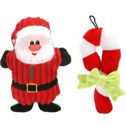 Christmas Plush Dog Toys - Stuffed Chew Toys Puppy Interactive Toy Set for Small Medium Pets