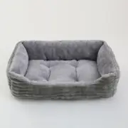 Bed for Dog Cat Pet Square Plush Kennel Medium Small Dog Sofa Bed Cushion Pet