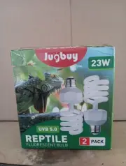 Jugbuy Reptile Fluorescent Bulb UVB 5.0 - 23W - 2pk New