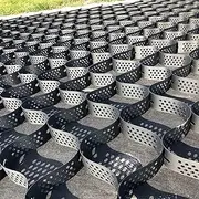 2 Inch Grid Gravel Driveway Grid for Walkway,Heavy Duty Soil Stabilization Grid for Patio Garden Slope, Permeable Paving Mesh System,Easy to Install(3x8 m/10x26 ft)