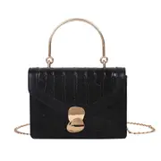 Solid Flip Ladies Shoulder Top-Handle Totes Small Crossbody Purse Retro Women Messenger Purse PU Stone Pattern Tote
