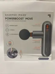 Sharper Image Powerboost Move Deep Tissue Travel Percussion Massager - Dark Gray
