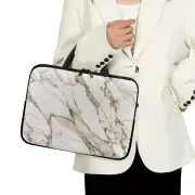 White Marble Texture 10-17" Laptop Bag Sleeve Carry Case Cover Notebook