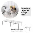 Condiment Storage Adjustable Cupboard Shelf Kitchenware Pantry Organiser Rack