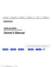 Denon AVR-X3100W Receiver Amplifier Owners Manual