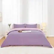 Linenova Pre-Washed Dusty Lilac Quilt Cover Set