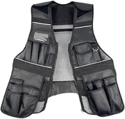 Wyhqgn Tool Vest, Electric Tool Vest, Adjustable, Practical, Multifunctional, Vest with Several Bags for Woodworking Craftsmen, Carpenter