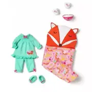 New American Girl Wellie Wishers Sleepover set~Camille Pajamas￼ ~Sleeping Bag