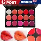 15 Colors Lipstick Palette Matte Lip Gloss Makeup Beauty Cosmetic Set Kit AUS