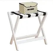 Luggage Rack with Storage,X-Shape Folding Luggage Rack,Portable Travel Suitcase Shoe Storage Holder,Holds Up to 132 Lb,for Guest Room Bedroom Hotel,Space Saving(White)