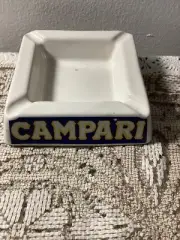Vintage Mid-Century Campari Italy Porcelain Ashtray