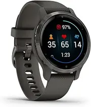[Garmin] Venu 2S, GPS Fitness Smartwatch, Slate Stainless Steel Bezel with Graphite Case