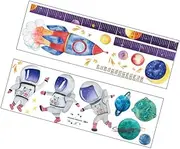 Kisangel 1Set Self Adhesive Height Sticker Astronaut Design Wall Decal for Removable Growth Chart Material for Nursery and Playroom Decor