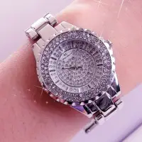 在飛比找Yahoo!奇摩拍賣優惠-美晶聚?韓版滿天星水鑽女表滿鑽女表奧地利水鑽手錶