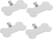 Pet Identification Tag Stainless Steel Animal Footprint Charm Blank Pendant Keychain Tag Stamping Charm Kit
