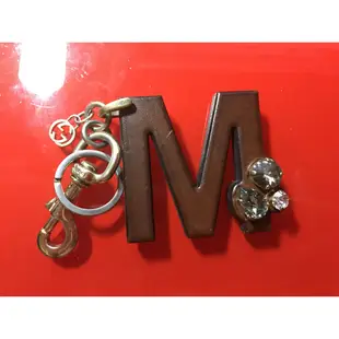 正品 Gucci 字母 M 施華洛世奇水鑽 吊飾 掛飾 鑰匙圈 二手