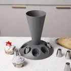 with Base Piping Bag Stand PP Pastry Bags Holder Kitchen