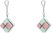 Keyboard Toy 4 Keys Mechanical Keyboard Axis Tester(B Style Green Pink)