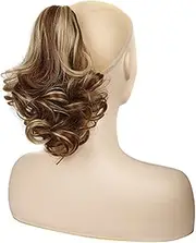 Short Curly Pony Tail Wig with H Clip