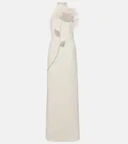 [Rebecca Vallance] Rebecca Vallance Starlight embellished halterneck gown UK 8 white