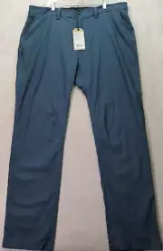 prAna Alameda Pants Mens Size 40 Blue Nylon Slim Fit Tapered Leg Flat Front Logo