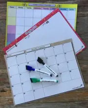 3x A4 Organiser Monthly Weekly Family Planner Magnetic Fridge Whiteboards +3pens