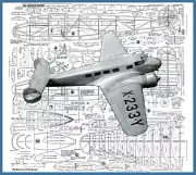 Model Airplane Plans (FF): Lockheed Electra 1/16 Scale 41" Rubber-Powered