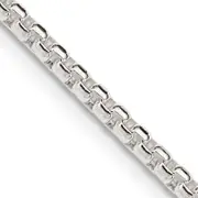 22 Inch Sterling Silver 2.6mm Round Box Chain