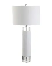 JONATHAN Y Designs Hunter 32in Marble & Crystal Table Lamp