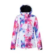 Nevenka Womens Ski Jacket Waterproof Colorful Printed Fashion Snowboard Coat-907