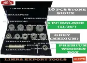 Valve Seat Grinding Stones Set Of 10 Pcs With SIOUX HOLDER 11/16" BOX