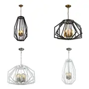 GAMBA Wide/Narrow Angular Cage Pendant Light
