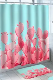 Cool Unique Pink Cactus Shower Curtain