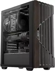Oak Wood ATX PC Case, 4 X 120Mm 3 Pin Non-Pwm Case Fans Pre-Installed, Type-C Po