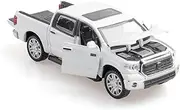 Die-cast 1:32 for Toyota Tundra Miniature Model Cars Alloy Diecast Pickup Truck Sound Light Pull Back Off-Road Vehicle Collections Miniature Vehicle(White)
