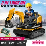 Kids Ride On Car Bulldozer Digger Toys Children Excavator Tractor Vehicle Car