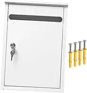 FLCPJGV Lockable Suggestion Box for Wall Mounting, Mailbox Drop Box for Outdoor Use
