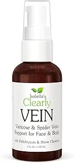 Isabella's Clearly VEIN – Natural Body Oil with Essential Oils | Lightweight Hydrating Oil for Legs, Face & Body | With Horse Chestnut, Helichrysum, Ginger & Cypress | Vegan & Cruelty Free (60ml)