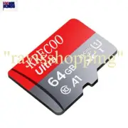 KRECOO ULTRA 64GB GREY/RED Micro SD TF Card, A1 XC MicroSD Adapter Memory