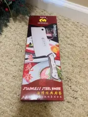 DIANHAO Heavy Duty Stainless Steel Chef's Chopper Knife Meat Cleaver 7"- NEW!!