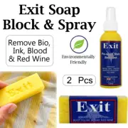 Multi-Purpose Stain Remover Pre Wash Exit 125ml Spray Soap & 50g Block