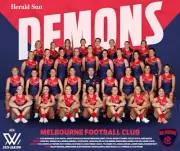 2024 MELBOURNE DEMONS AFLW FOOTBALL TEAM POSTER,BARGAIN,1