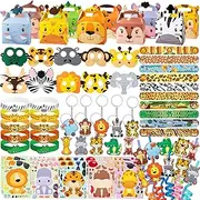 DMIGHT Jungle Safari Party Favors Set 70 PCS Wild Animals Set for Kids Birthday Gifts, Wild Theme Party favors for Kids Birthday Party Baby Shower Goodie Bag Fillers Jungle Safari Party Supplies