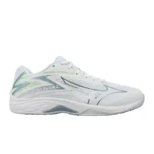 Mizuno 排球鞋 Thunder Blade Z 女鞋 白 銀 薄荷綠 室內運動 桌球 羽球 美津濃 V1GC2370-35